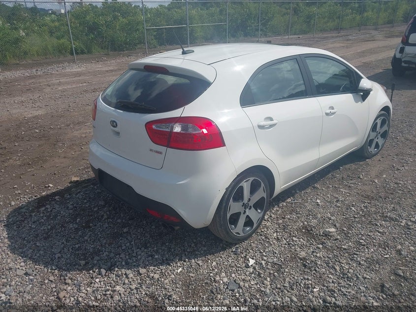 2013 Kia Rio VIN KNADN5A37D6171790 IAAI salvage auction — LEFT REAR, Salvage (Pennsylvania), sold $1,100 on 2026-07-07 (photo 4)