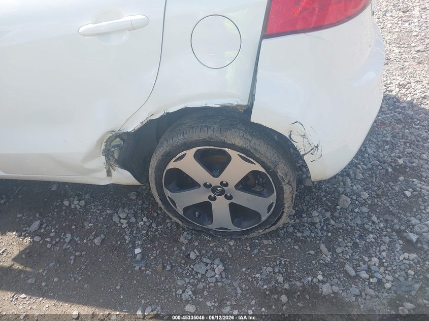2013 Kia Rio VIN KNADN5A37D6171790 IAAI salvage auction — LEFT REAR, Salvage (Pennsylvania), sold $1,100 on 2026-07-07 (photo 6)