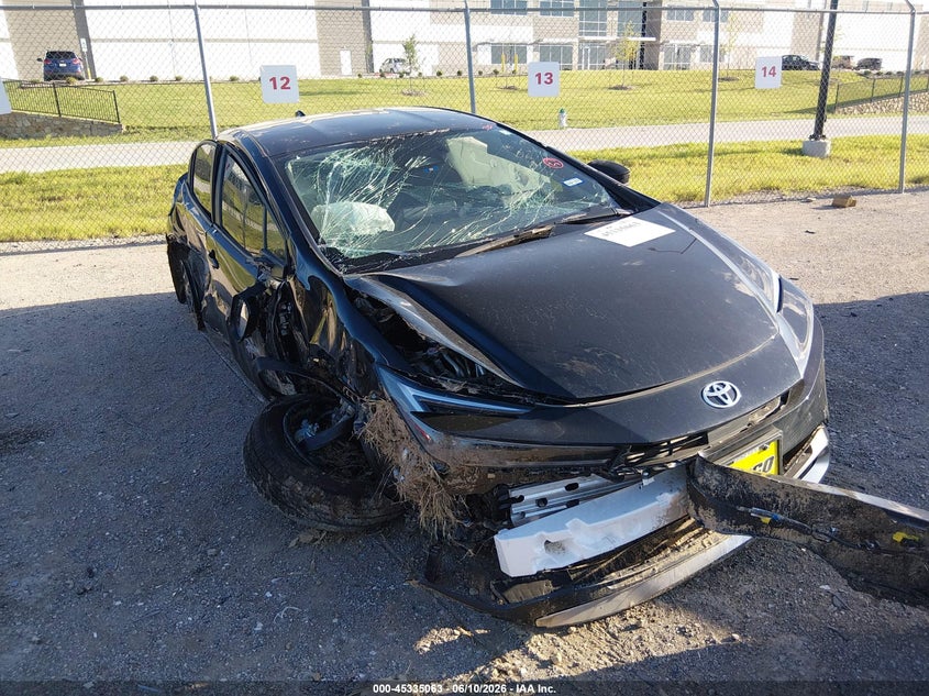 2026 Toyota Prius VIN JTDACACU1T3056452 IAAI salvage auction — ROLLOVER, Salvage Title, sold $3,400 on 2026-07-28 (photo 1)