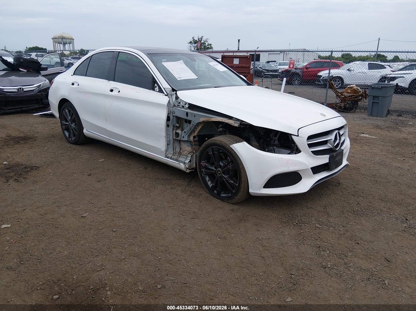 2018 Mercedes-benz C-klasse VIN WDDWF4KB4JR413637 IAAI salvage auction — FRONT END, Salvage (New Jersey), sold $7,100 on 2026-07-29 (photo 1)