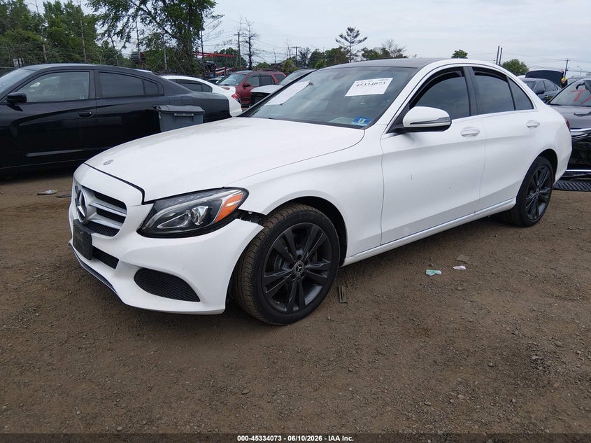 2018 Mercedes-benz C-klasse VIN WDDWF4KB4JR413637 IAAI salvage auction — FRONT END, Salvage (New Jersey), sold $7,100 on 2026-07-29 (photo 2)