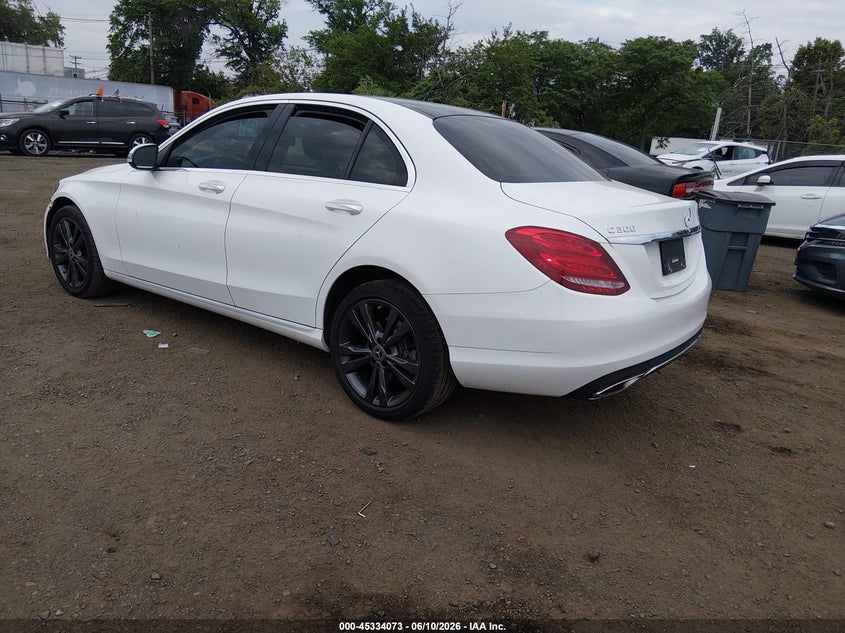 2018 Mercedes-benz C-klasse VIN WDDWF4KB4JR413637 IAAI salvage auction — FRONT END, Salvage (New Jersey), sold $7,100 on 2026-07-29 (photo 3)
