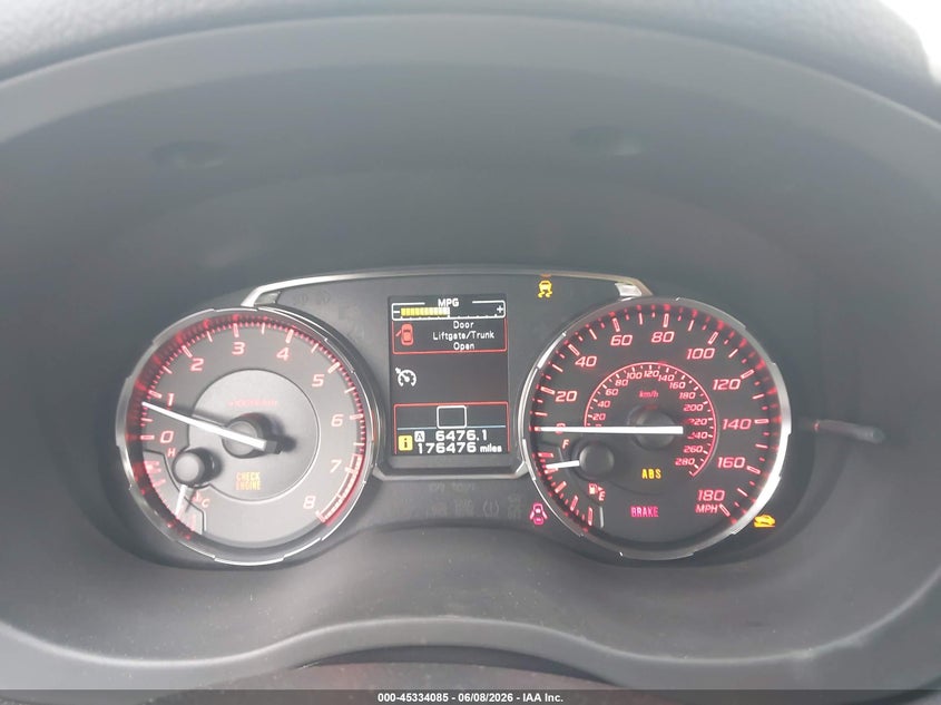 2015 Subaru Wrx VIN JF1VA1A62F9807139 IAAI salvage auction — NORMAL WEAR, Clear (Tennessee), sold $3,100 on 2026-07-09 (photo 7)