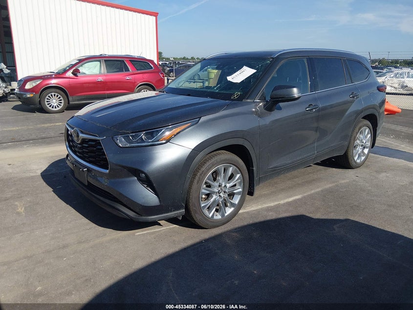2021 Toyota Highlander VIN 5TDDZRBH5MS067906 IAAI salvage auction — HAIL, Salvage (Illinois), sold $16,450 on 2026-07-14 (photo 2)