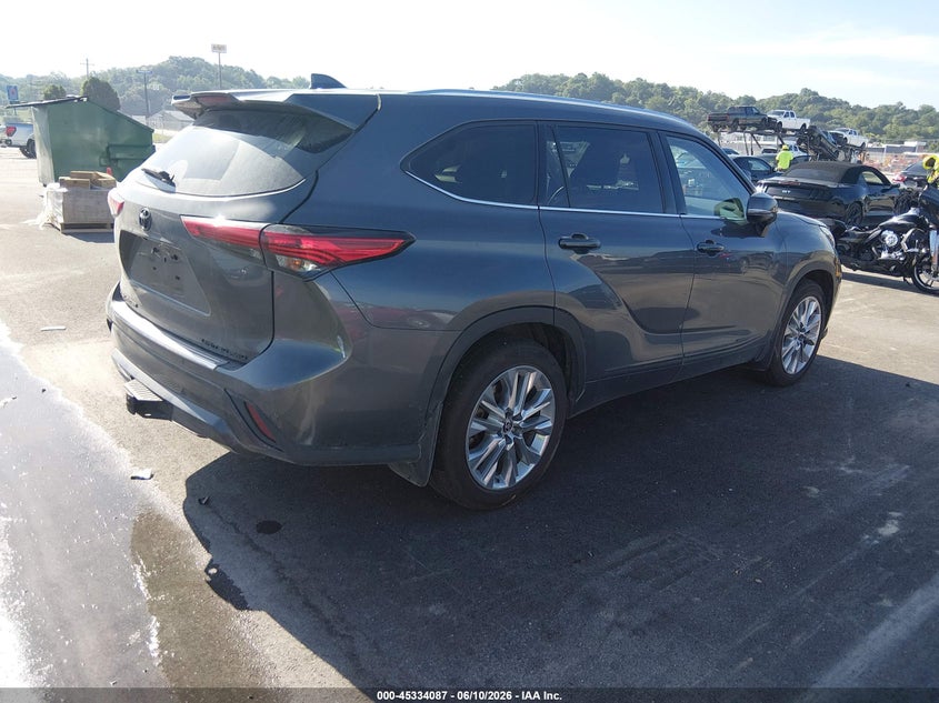2021 Toyota Highlander VIN 5TDDZRBH5MS067906 IAAI salvage auction — HAIL, Salvage (Illinois), sold $16,450 on 2026-07-14 (photo 4)