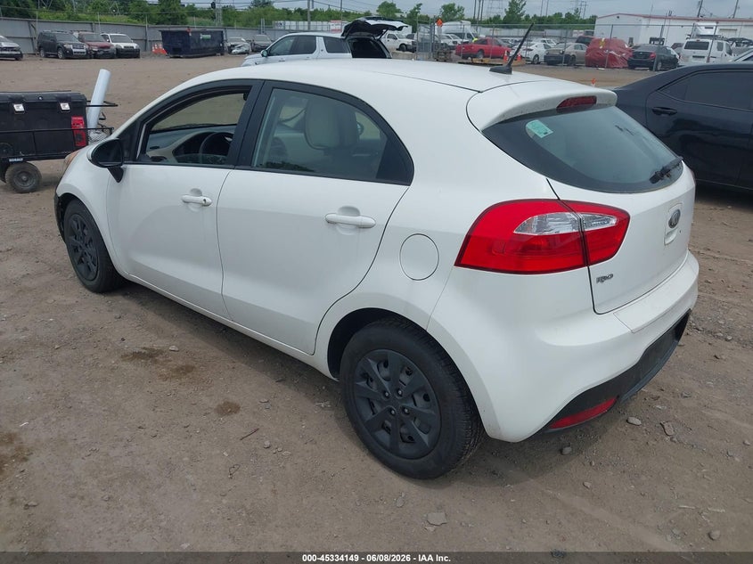 2013 Kia Rio VIN KNADM5A35D6224330 IAAI salvage auction — NORMAL WEAR, Original (Ohio), sold $725 on 2026-07-09 (photo 3)