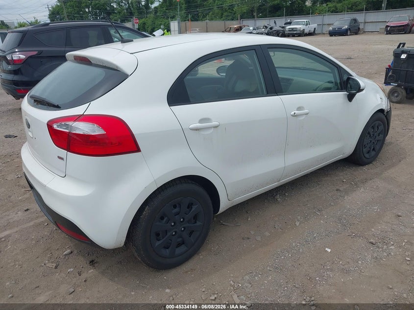 2013 Kia Rio VIN KNADM5A35D6224330 IAAI salvage auction — NORMAL WEAR, Original (Ohio), sold $725 on 2026-07-09 (photo 4)
