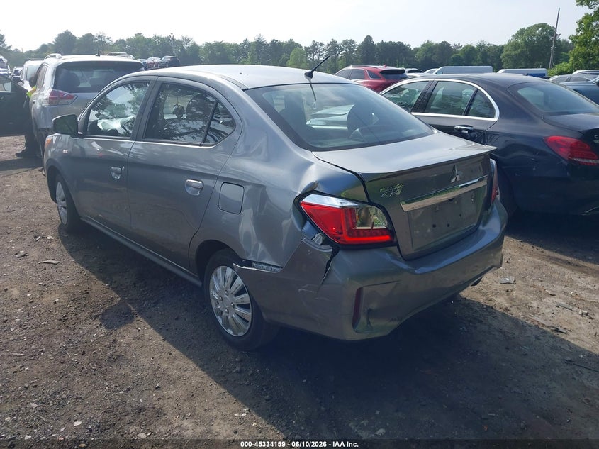 2022 Mitsubishi Mirage VIN ML32FUFJ4NHF05925 IAAI salvage auction — REAR END, Salvage Title, sold $1,950 on 2026-07-28 (photo 3)
