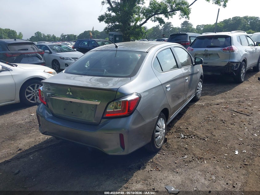 2022 Mitsubishi Mirage VIN ML32FUFJ4NHF05925 IAAI salvage auction — REAR END, Salvage Title, sold $1,950 on 2026-07-28 (photo 4)