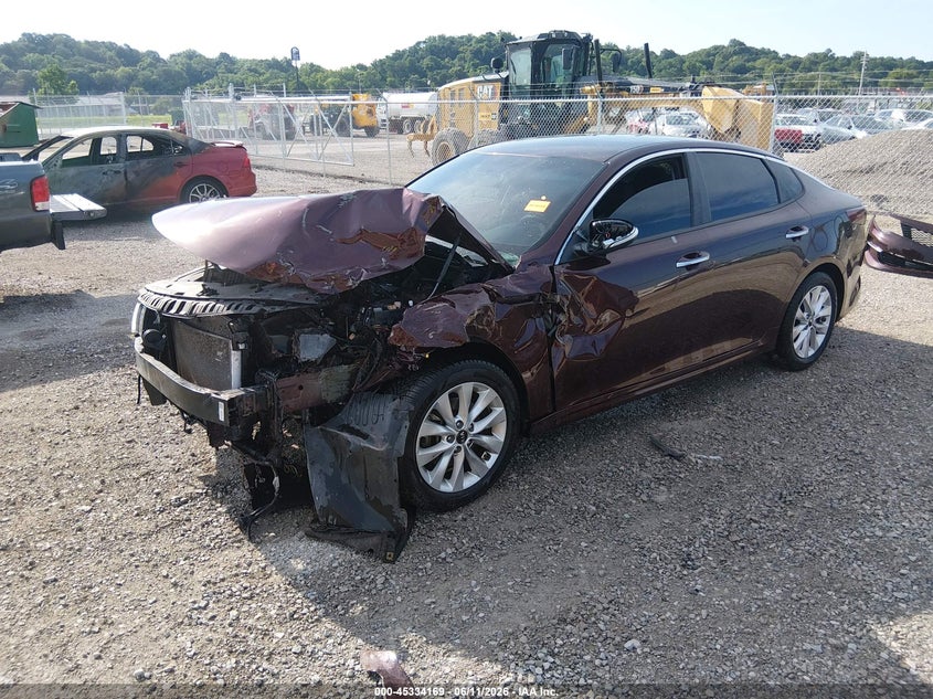 2018 Kia Optima VIN 5XXGT4L33JG254918 IAAI salvage auction — FRONT END, Salvage (Missouri), sold $175 on 2026-07-21 (photo 2)