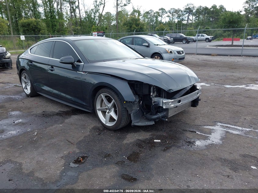 2019 Audi A5 VIN WAUENCF56KA092236 IAAI salvage auction — FRONT END, Salvage Title, sold $8,800 on 2026-07-09 (photo 1)