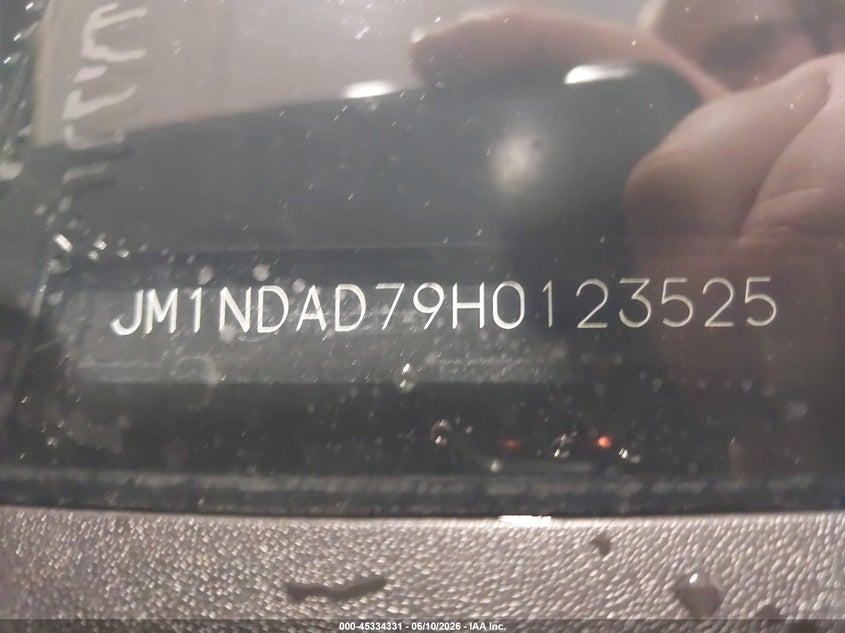 2017 Mazda Mx-5 VIN JM1NDAD79H0123525 IAAI salvage auction — FRONT END, Regular (South Dakota), sold $3,550 on 2026-07-29 (photo 9)