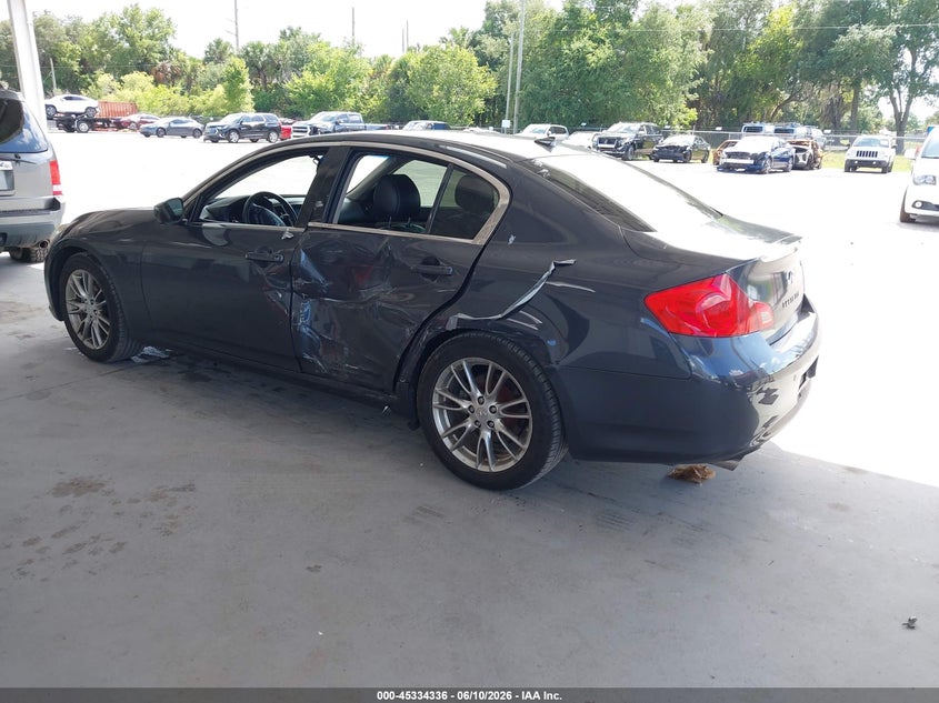 2011 Infiniti G37 VIN JN1CV6AP5BM302329 IAAI salvage auction — LEFT REAR, Rebuildable (Florida), sold $1,150 on 2026-07-15 (photo 3)