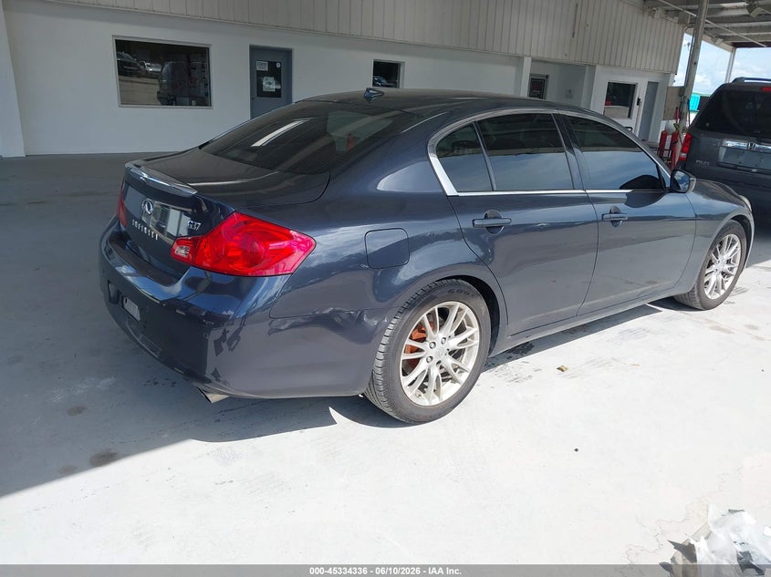 2011 Infiniti G37 VIN JN1CV6AP5BM302329 IAAI salvage auction — LEFT REAR, Rebuildable (Florida), sold $1,150 on 2026-07-15 (photo 4)