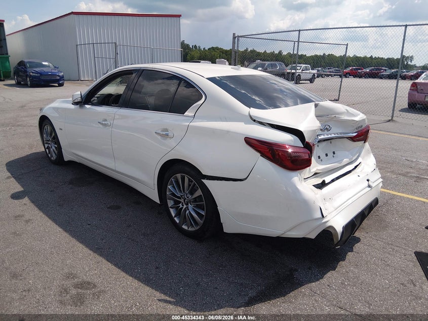 2020 Infiniti Q50 VIN JN1EV7AP1LM201630 IAAI salvage auction — REAR END, Salvage (South Carolina), sold $7,950 on 2026-08-05 (photo 3)