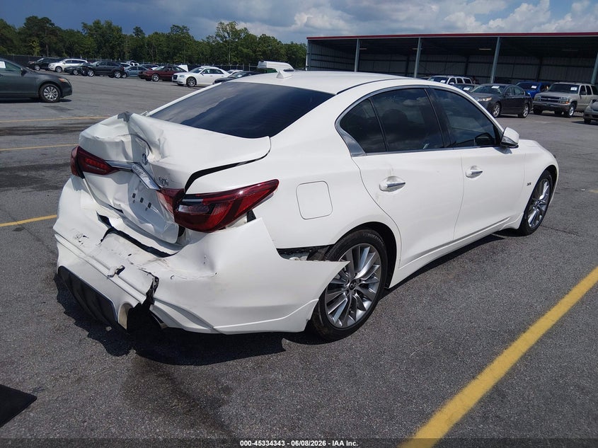 2020 Infiniti Q50 VIN JN1EV7AP1LM201630 IAAI salvage auction — REAR END, Salvage (South Carolina), sold $7,950 on 2026-08-05 (photo 4)