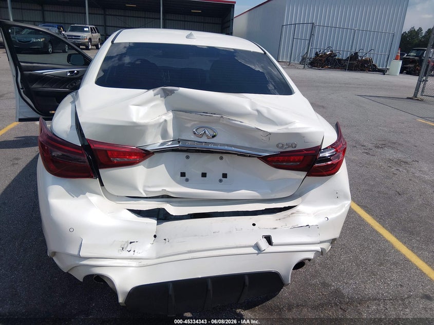 2020 Infiniti Q50 VIN JN1EV7AP1LM201630 IAAI salvage auction — REAR END, Salvage (South Carolina), sold $7,950 on 2026-08-05 (photo 6)
