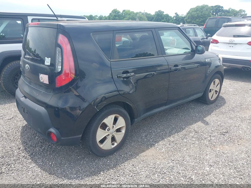 2015 Kia Soul VIN KNDJN2A29F7784289 IAAI salvage auction — NORMAL WEAR, Salvage (South Carolina), sold $350 on 2026-07-07 (photo 4)