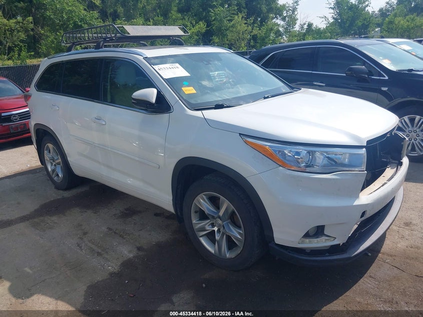 2015 Toyota Highlander VIN 5TDDKRFH7FS182332 IAAI salvage auction — FRONT END, Salvage (Missouri), sold $9,250 on 2026-07-15 (photo 1)