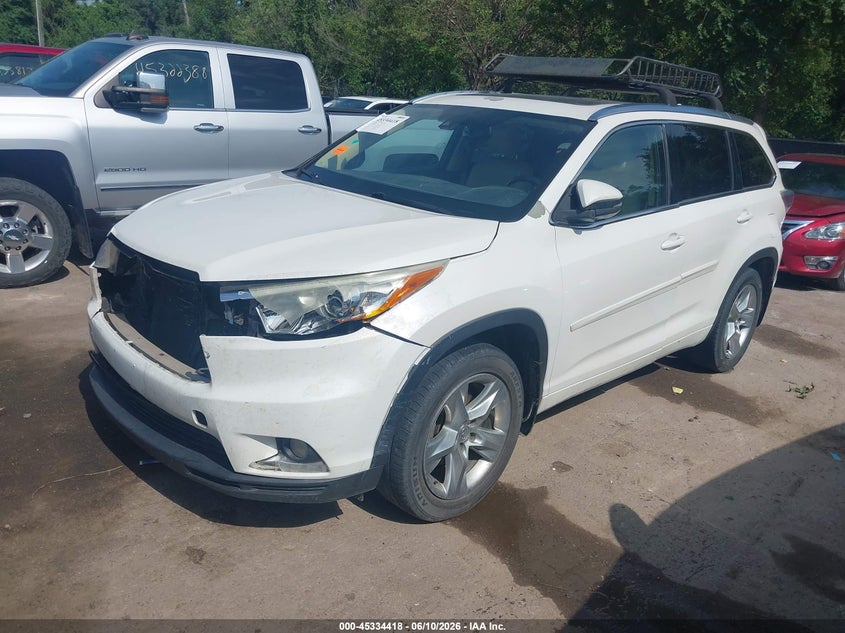2015 Toyota Highlander VIN 5TDDKRFH7FS182332 IAAI salvage auction — FRONT END, Salvage (Missouri), sold $9,250 on 2026-07-15 (photo 2)