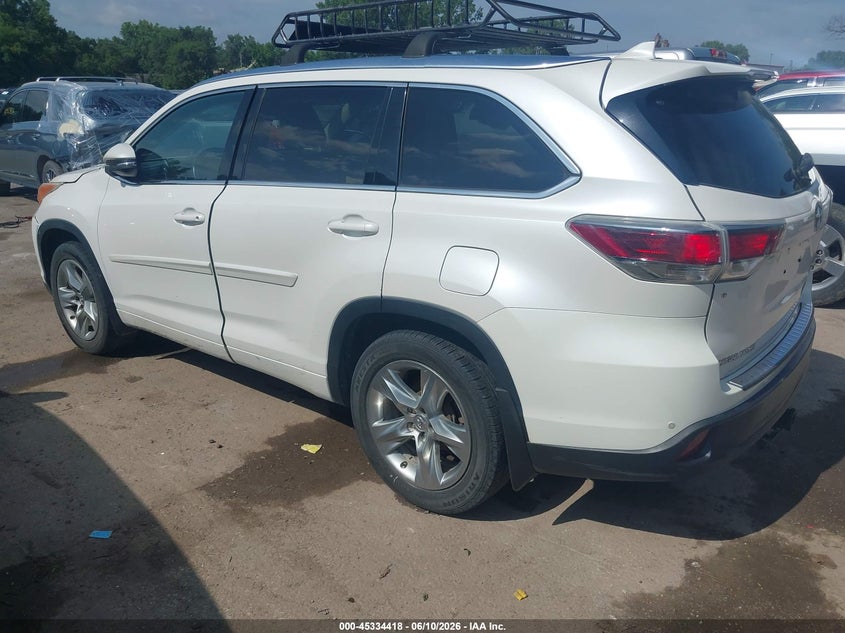 2015 Toyota Highlander VIN 5TDDKRFH7FS182332 IAAI salvage auction — FRONT END, Salvage (Missouri), sold $9,250 on 2026-07-15 (photo 3)