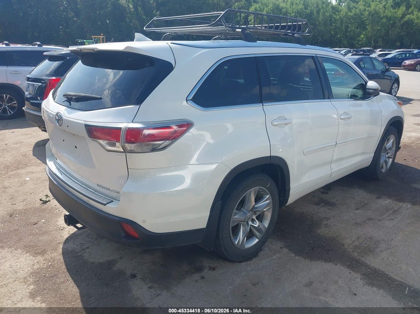 2015 Toyota Highlander VIN 5TDDKRFH7FS182332 IAAI salvage auction — FRONT END, Salvage (Missouri), sold $9,250 on 2026-07-15 (photo 4)