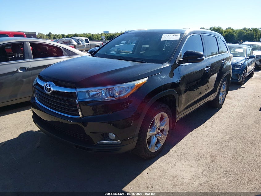 2014 Toyota Highlander VIN 5TDDKRFH2ES024477 IAAI salvage auction — HAIL, Salvage (Ohio), sold $7,650 on 2026-07-14 (photo 2)