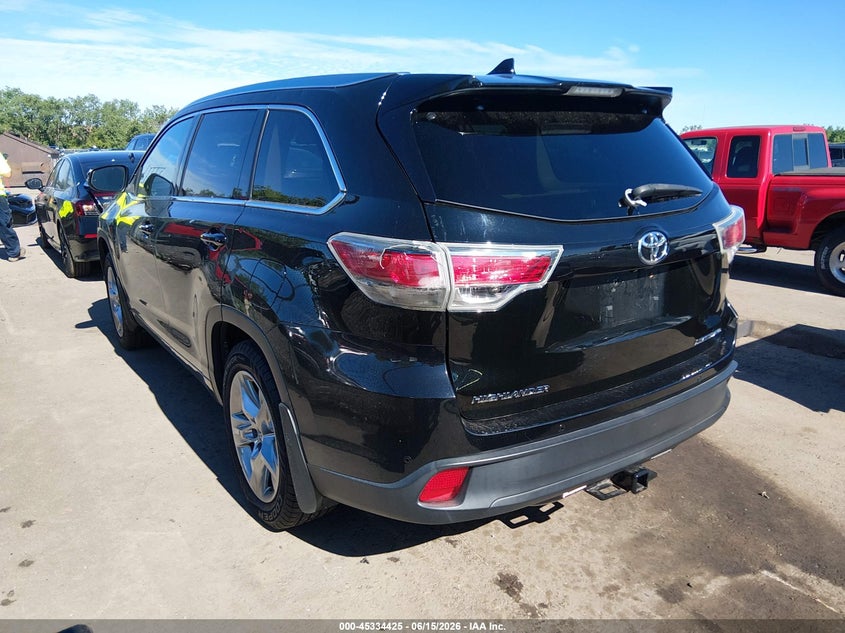 2014 Toyota Highlander VIN 5TDDKRFH2ES024477 IAAI salvage auction — HAIL, Salvage (Ohio), sold $7,650 on 2026-07-14 (photo 3)