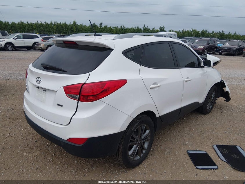 2015 Hyundai Tucson VIN KM8JUCAG1FU116844 IAAI salvage auction — LEFT FRONT, Salvage Title, sold $500 on 2026-07-10 (photo 4)