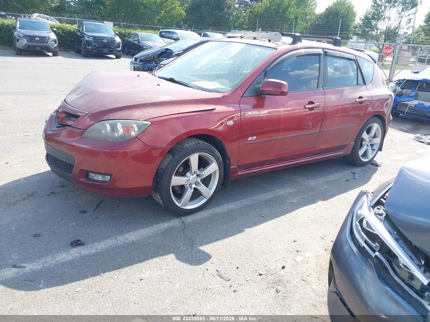 2008 Mazda 3 VIN JM1BK343581133691 IAAI salvage auction — RIGHT FRONT, Salvage (North Carolina), sold $300 on 2026-07-20 (photo 2)
