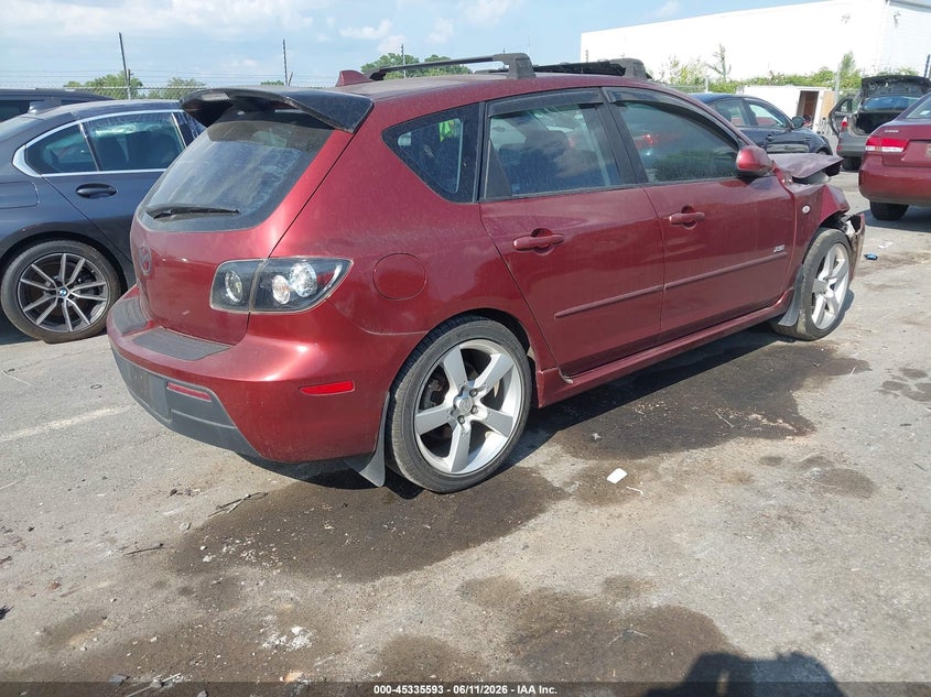 2008 Mazda 3 VIN JM1BK343581133691 IAAI salvage auction — RIGHT FRONT, Salvage (North Carolina), sold $300 on 2026-07-20 (photo 4)