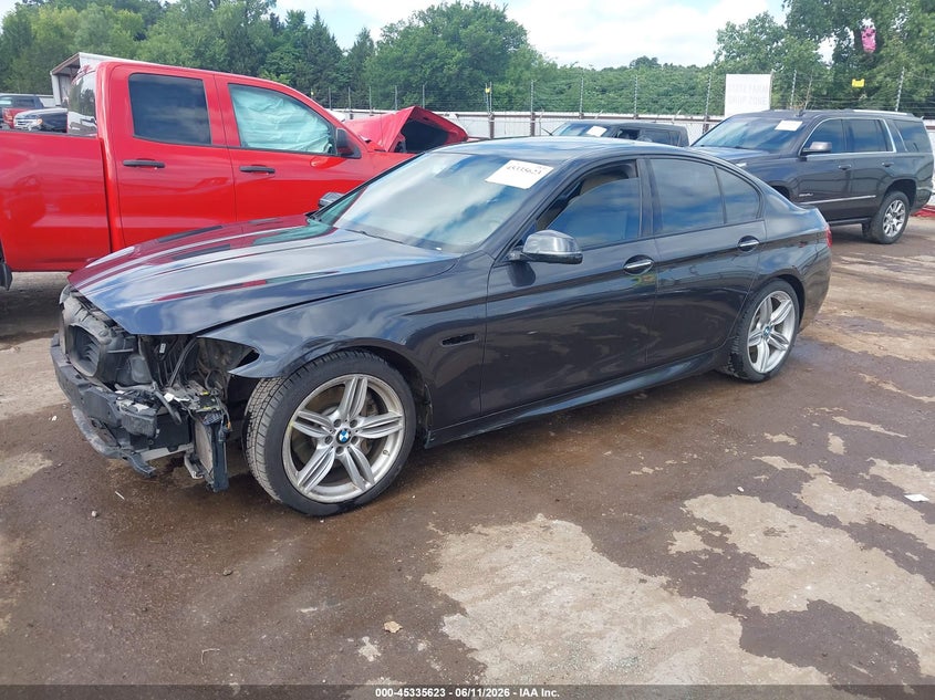 2015 BMW 5er VIN WBA5B1C53FD919969 IAAI salvage auction — LEFT FRONT, Clear (Oklahoma), sold $1,400 on 2026-07-22 (photo 2)