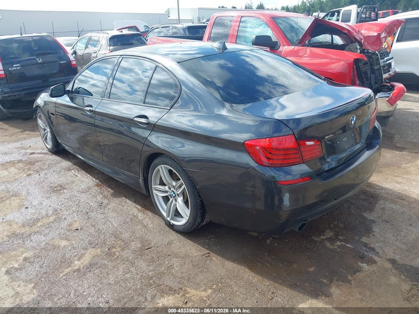 2015 BMW 5er VIN WBA5B1C53FD919969 IAAI salvage auction — LEFT FRONT, Clear (Oklahoma), sold $1,400 on 2026-07-22 (photo 3)