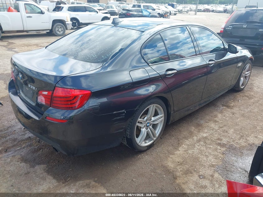 2015 BMW 5er VIN WBA5B1C53FD919969 IAAI salvage auction — LEFT FRONT, Clear (Oklahoma), sold $1,400 on 2026-07-22 (photo 4)