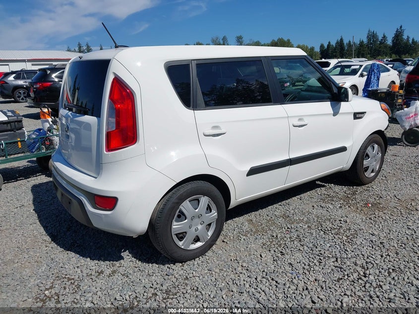 2013 Kia Soul VIN KNDJT2A51D7512011 IAAI salvage auction — FRONT END, Bill Of Sale (Washington), sold $375 on 2026-07-08 (photo 4)