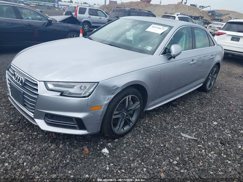 2018 Audi A4 VIN WAUENAF41JN012327 IAAI salvage auction — SIDE, Mv-907A (New York), sold $2,550 on 2026-07-07 (photo 2)