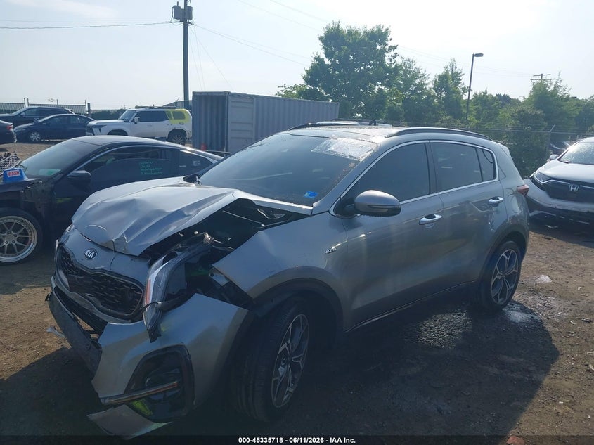 2020 Kia Sportage VIN KNDPRCA60L7655201 IAAI salvage auction — FRONT END, Salvage Title, sold $2,450 on 2026-07-27 (photo 2)