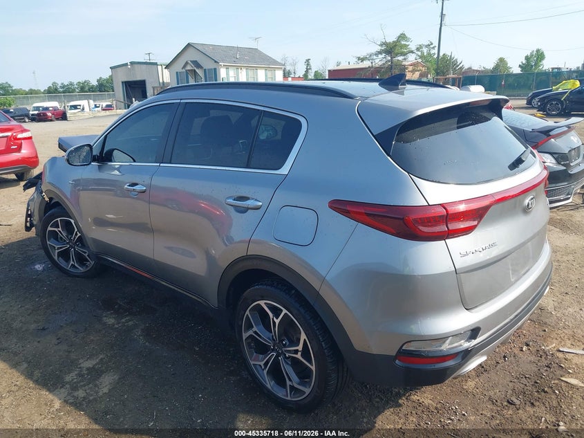 2020 Kia Sportage VIN KNDPRCA60L7655201 IAAI salvage auction — FRONT END, Salvage Title, sold $2,450 on 2026-07-27 (photo 3)