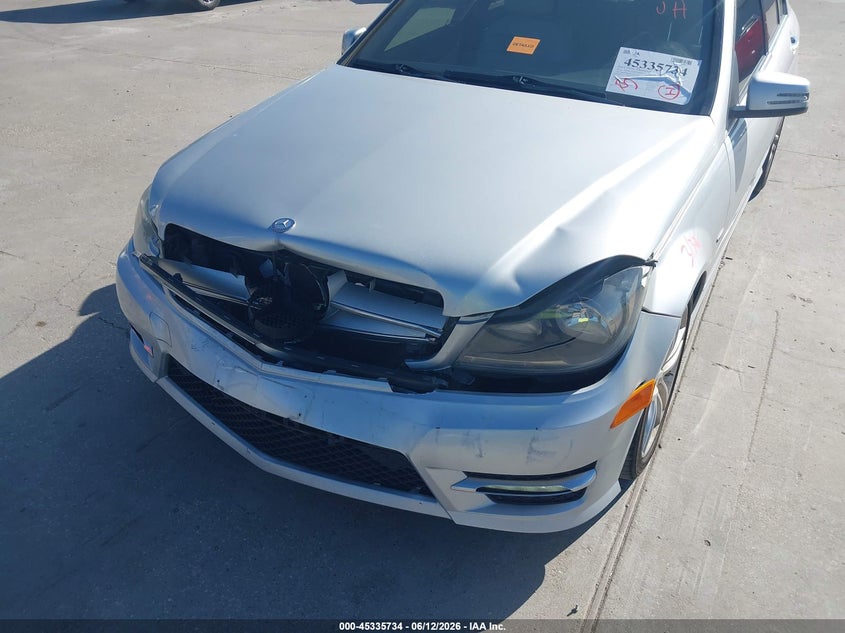 2012 Mercedes-benz C-klasse VIN WDDGF4HB7CR215505 IAAI salvage auction — FRONT END, Salvage (Texas), sold $225 on 2026-07-08 (photo 6)
