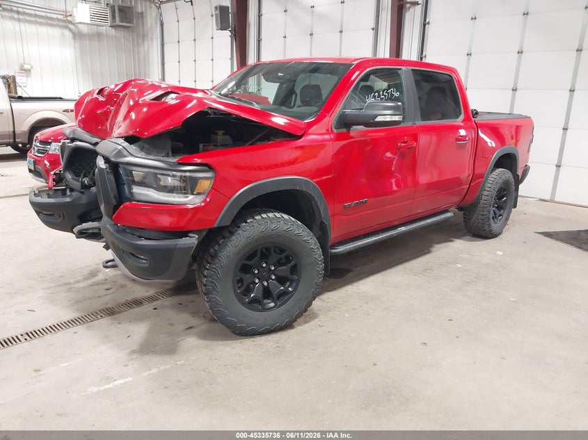 2019 Ram 1500 VIN 1C6SRFLT7KN910880 IAAI salvage auction — FRONT END, Salvage (North Dakota), sold $9,000 on 2026-07-29 (photo 2)