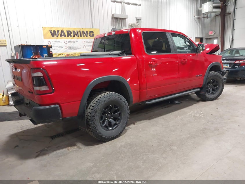 2019 Ram 1500 VIN 1C6SRFLT7KN910880 IAAI salvage auction — FRONT END, Salvage (North Dakota), sold $9,000 on 2026-07-29 (photo 4)