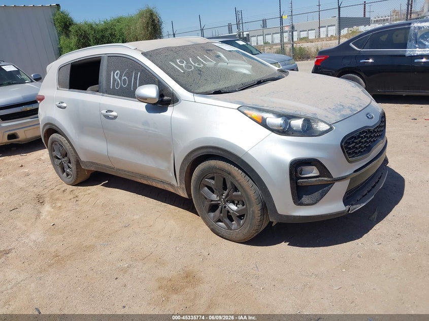2020 Kia Sportage VIN KNDP63AC3L7725336 IAAI salvage auction — FRONT END, Salvage Title, sold $3,050 on 2026-07-23 (photo 1)