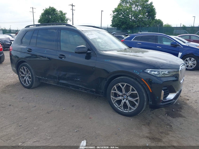 2022 BMW X7 VIN 5UXCW2C00N9L52046 IAAI salvage auction — RIGHT SIDE, Salvage (Pennsylvania), sold $22,400 on 2026-07-17 (photo 1)
