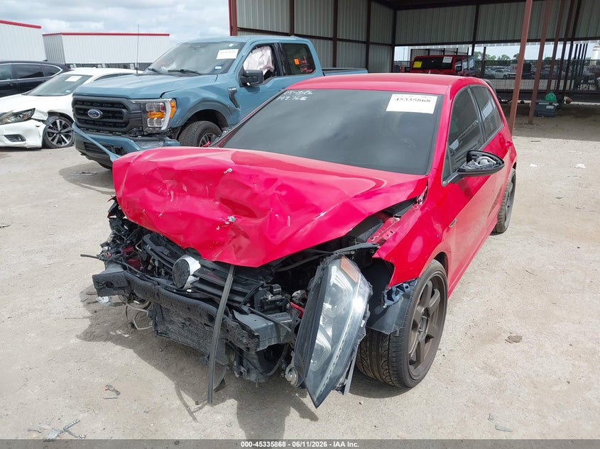 2016 Volkswagen Golf r VIN WVWLF7AU6GW107499 IAAI salvage auction — FRONT END, Salvage Title, sold $1,750 on 2026-07-28 (photo 2)