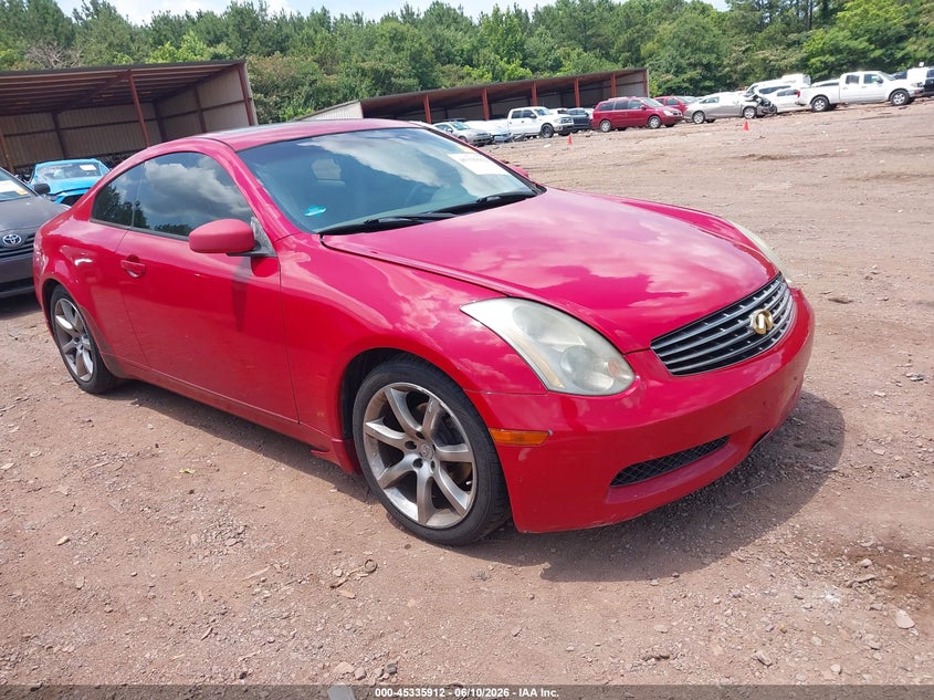 2004 Infiniti G35 VIN JNKCV54E44M827692 IAAI salvage auction — REAR END, Salvage (Alabama), sold $1,100 on 2026-07-29 (photo 1)