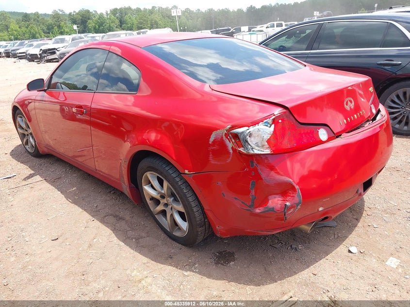 2004 Infiniti G35 VIN JNKCV54E44M827692 IAAI salvage auction — REAR END, Salvage (Alabama), sold $1,100 on 2026-07-29 (photo 3)