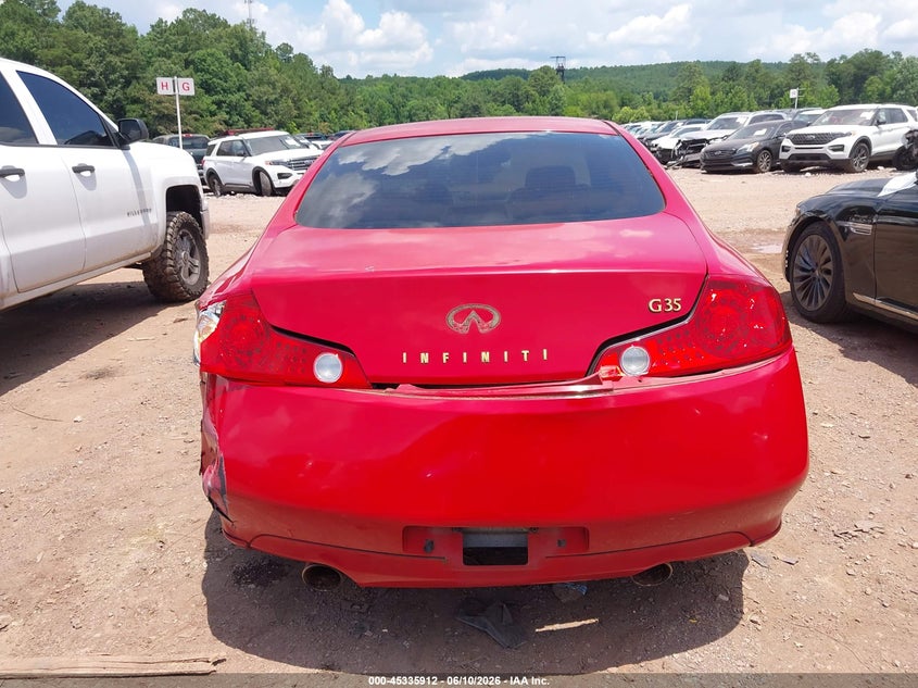 2004 Infiniti G35 VIN JNKCV54E44M827692 IAAI salvage auction — REAR END, Salvage (Alabama), sold $1,100 on 2026-07-29 (photo 6)