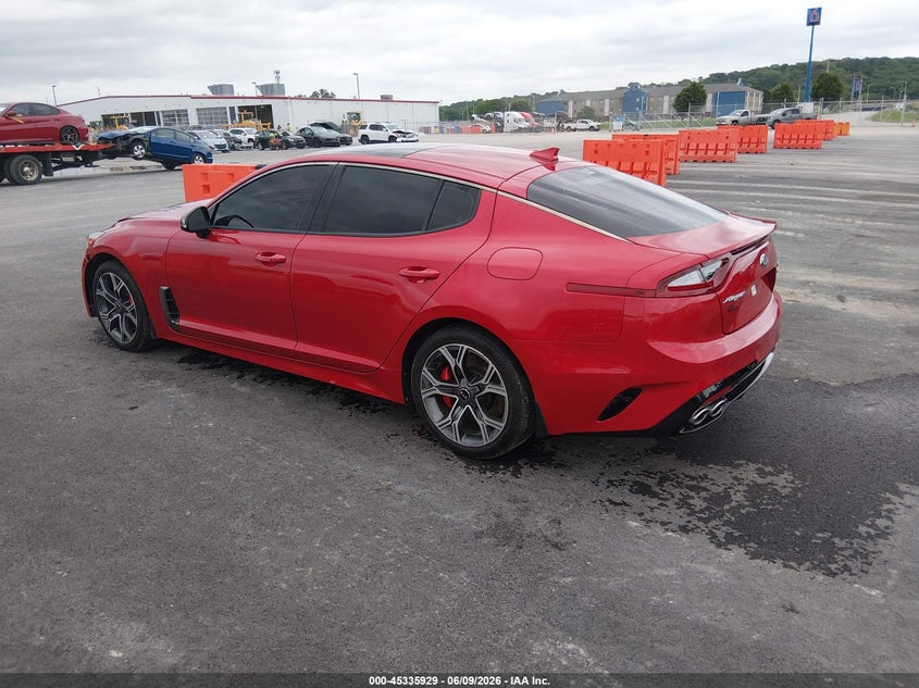 2018 Kia Stinger VIN KNAE55LCXJ6019581 IAAI salvage auction — FRONT END, Salvage Title, sold $6,300 on 2026-07-18 (photo 3)
