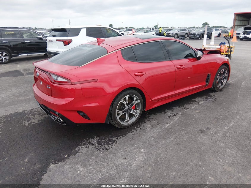 2018 Kia Stinger VIN KNAE55LCXJ6019581 IAAI salvage auction — FRONT END, Salvage Title, sold $6,300 on 2026-07-18 (photo 4)
