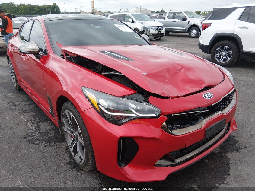2018 Kia Stinger VIN KNAE55LCXJ6019581 IAAI salvage auction — FRONT END, Salvage Title, sold $6,300 on 2026-07-18 (photo 6)